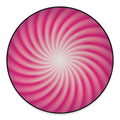 Pink Whirlpool Spiral Print Round Floor Mat