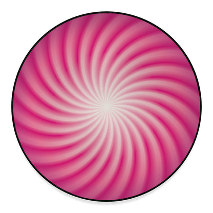 Pink Whirlpool Spiral Print Round Floor Mat