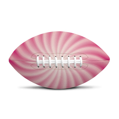 Pink Whirlpool Spiral Print Rugby Ball