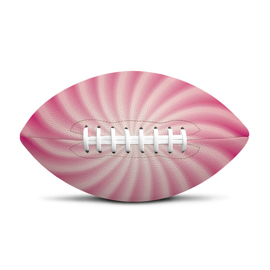 Pink Whirlpool Spiral Print Rugby Ball