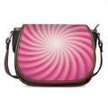 Pink Whirlpool Spiral Print Saddle Bag