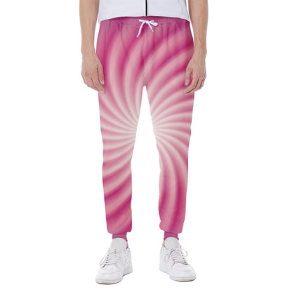 Pink Whirlpool Spiral Print Scuba Joggers