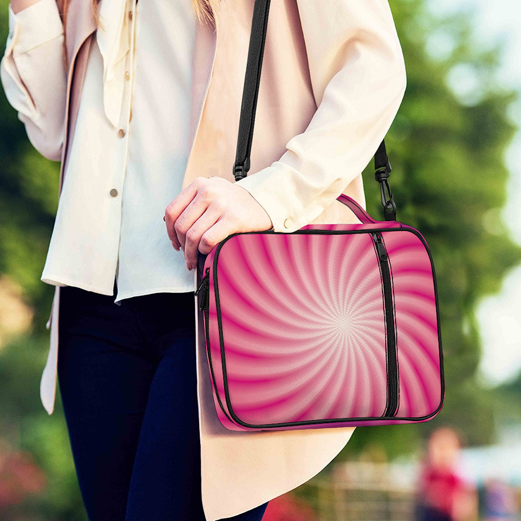 Pink Whirlpool Spiral Print Shoulder Strap Bible Bag
