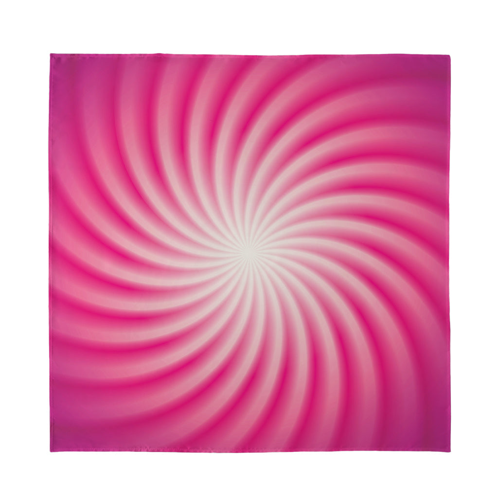 Pink Whirlpool Spiral Print Silk Bandana