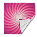 Pink Whirlpool Spiral Print Silk Bandana