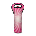 Pink Whirlpool Spiral Print Single Neoprene Wine Tote