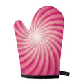 Pink Whirlpool Spiral Print Single Oven Mitt