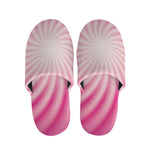 Pink Whirlpool Spiral Print Slippers