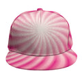 Pink Whirlpool Spiral Print Snapback Cap