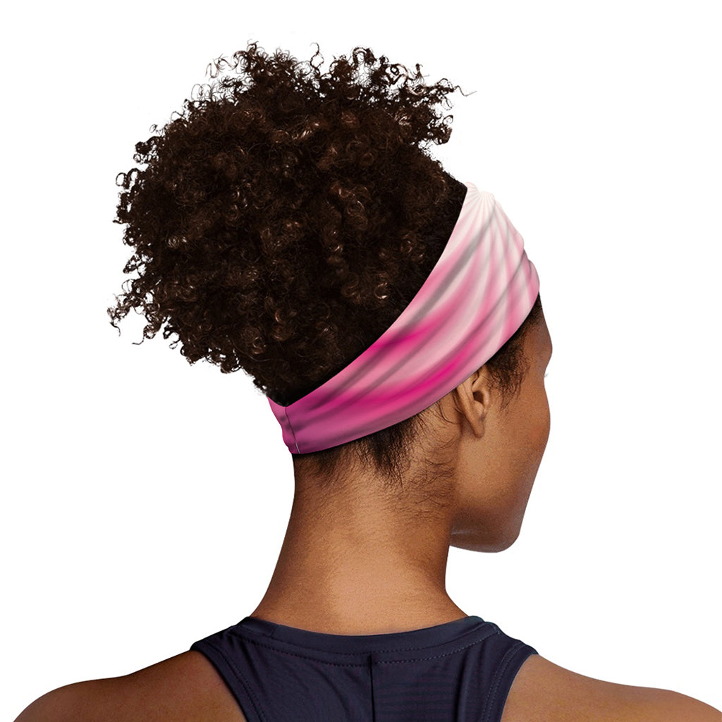 Pink Whirlpool Spiral Print Sports Headband