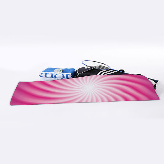 Pink Whirlpool Spiral Print Sports Towel