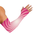 Pink Whirlpool Spiral Print Sun Protection Arm Sleeves