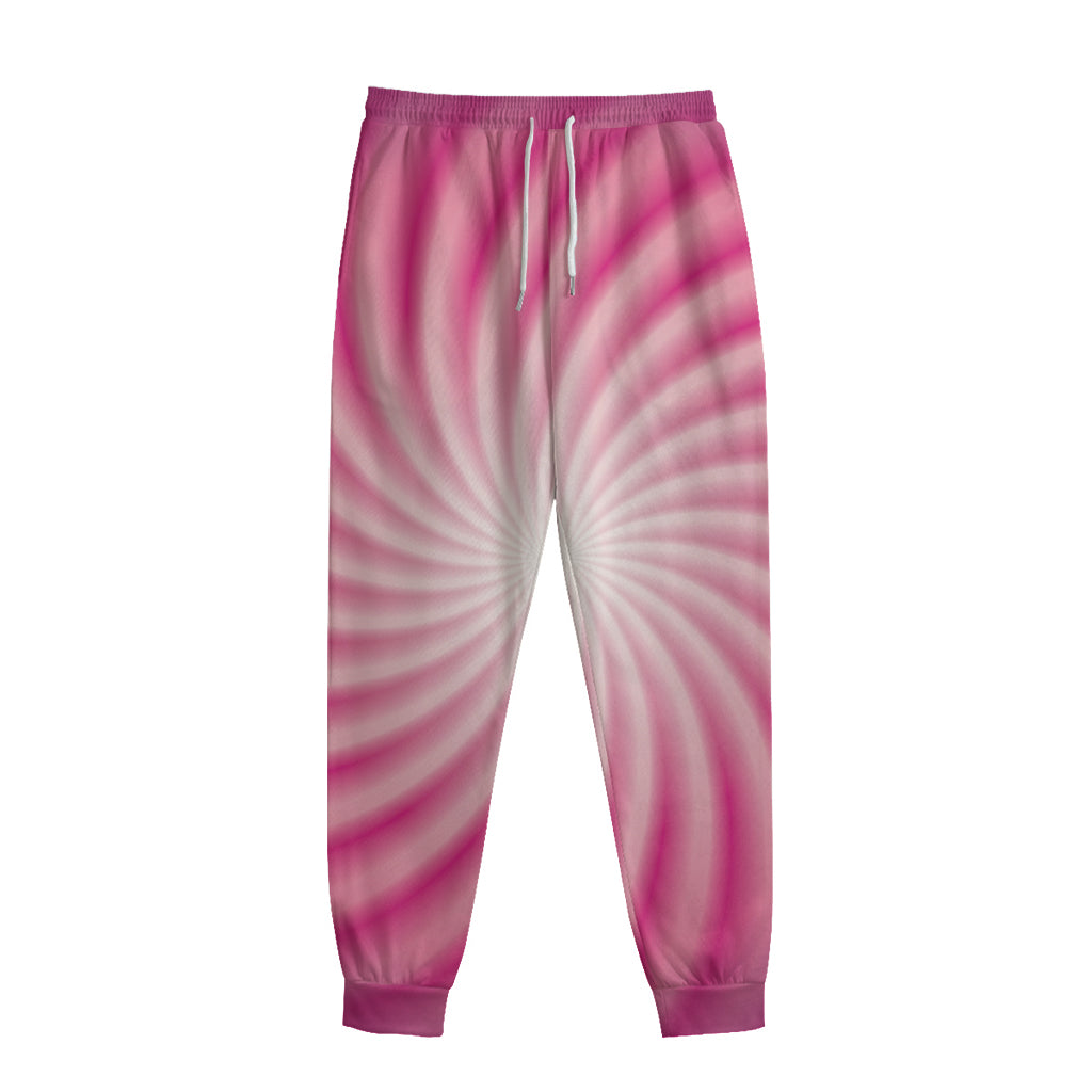 Pink Whirlpool Spiral Print Sweatpants