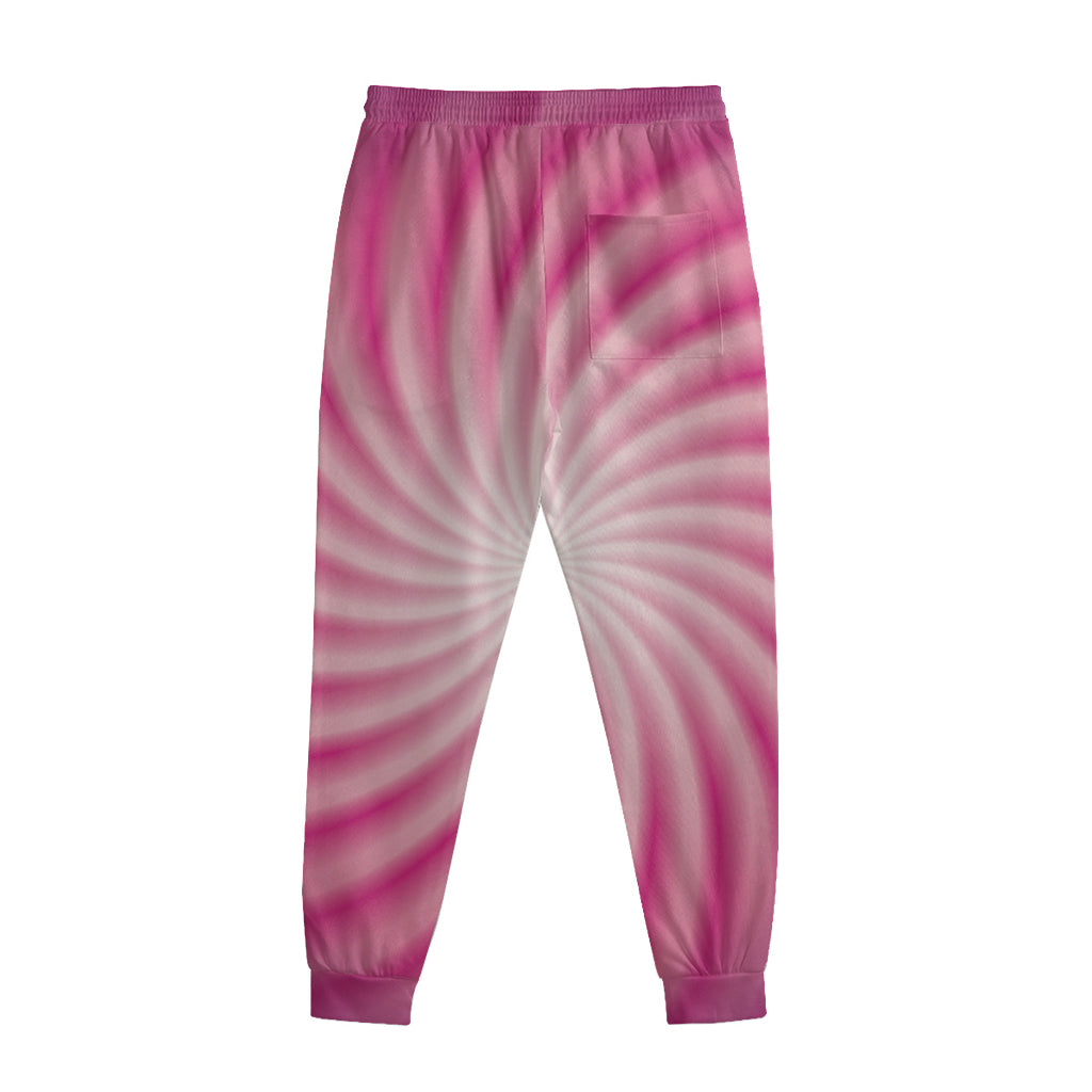 Pink Whirlpool Spiral Print Sweatpants