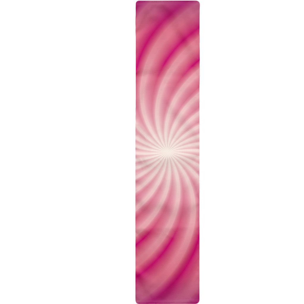 Pink Whirlpool Spiral Print Table Runner