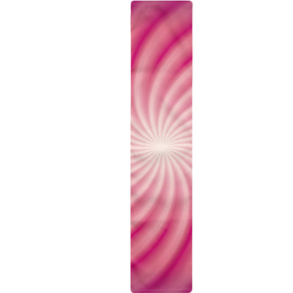 Pink Whirlpool Spiral Print Table Runner