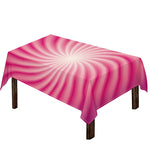 Pink Whirlpool Spiral Print Tablecloth