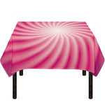 Pink Whirlpool Spiral Print Tablecloth