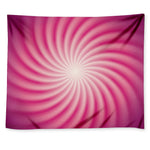 Pink Whirlpool Spiral Print Tapestry