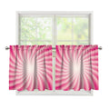 Pink Whirlpool Spiral Print Tier Curtains