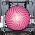 Pink Whirlpool Spiral Print Tire Cover