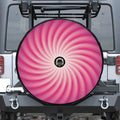 Pink Whirlpool Spiral Print Tire Cover With Camera Hole