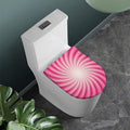 Pink Whirlpool Spiral Print Toilet Lid Cover