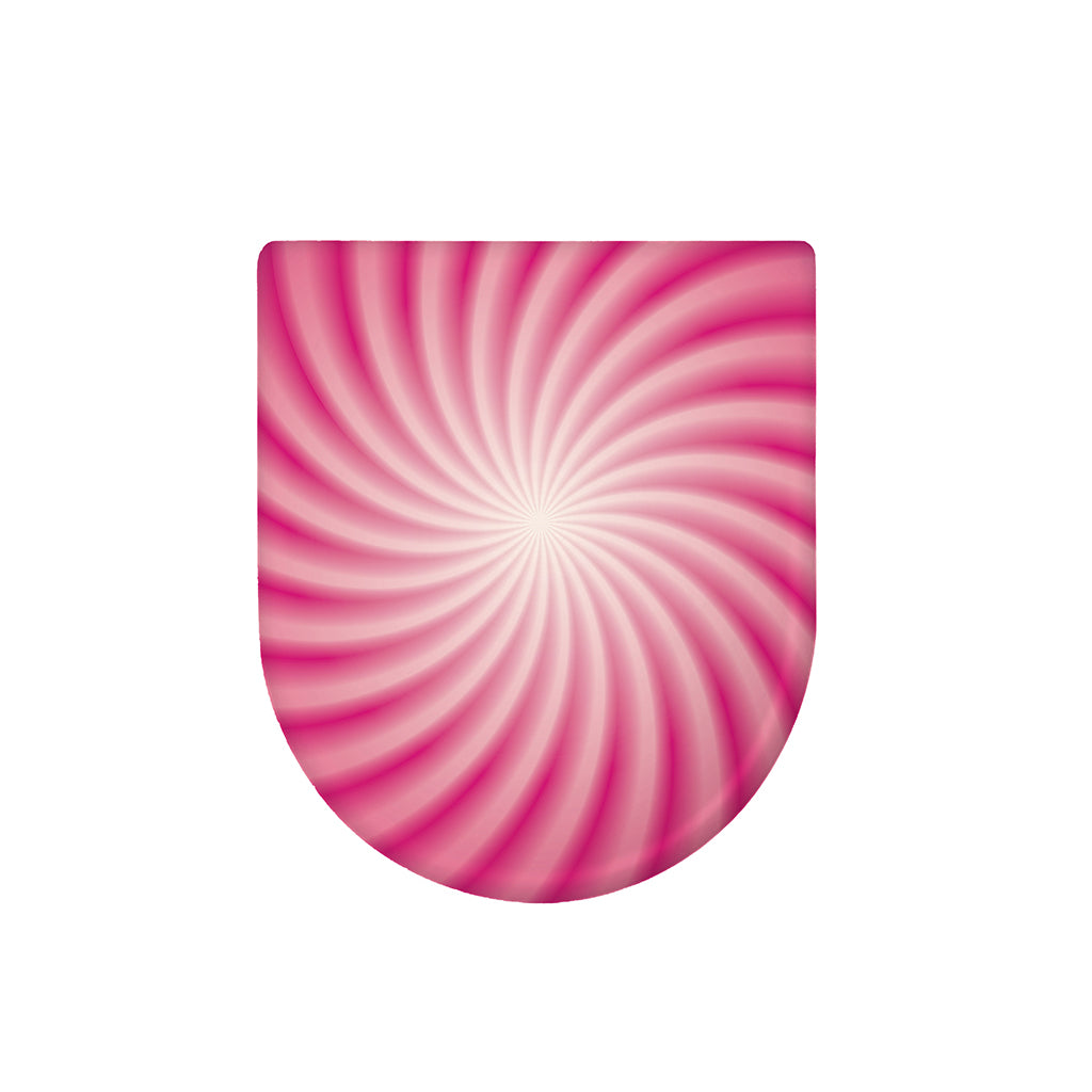 Pink Whirlpool Spiral Print Toilet Lid Cover