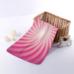 Pink Whirlpool Spiral Print Towel
