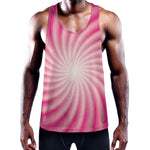 Pink Whirlpool Spiral Print Training Tank Top