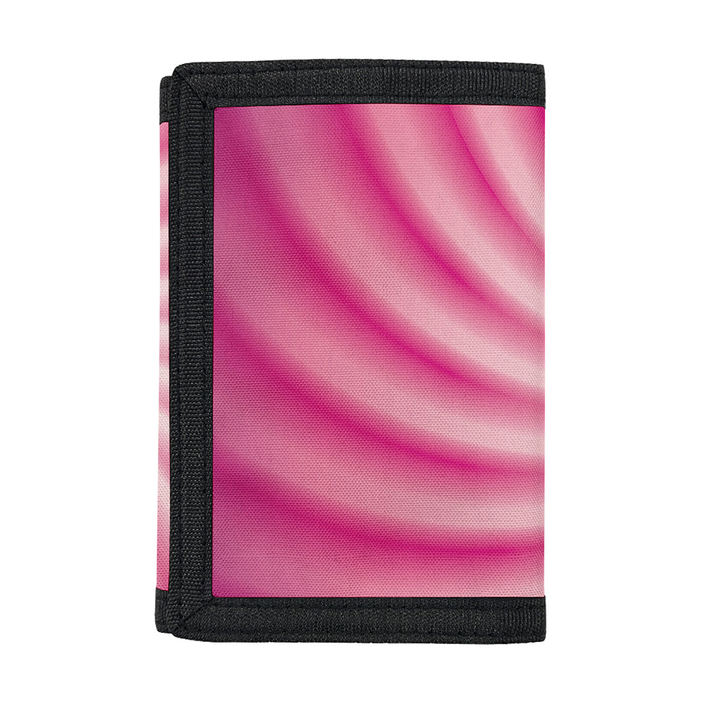 Pink Whirlpool Spiral Print Trifold Wallet