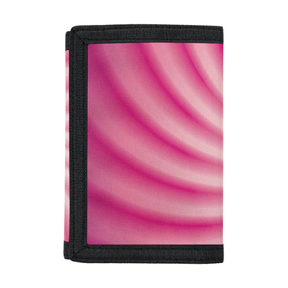 Pink Whirlpool Spiral Print Trifold Wallet