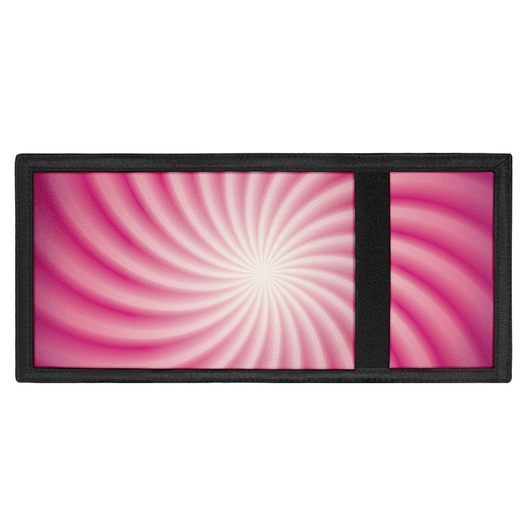 Pink Whirlpool Spiral Print Trifold Wallet