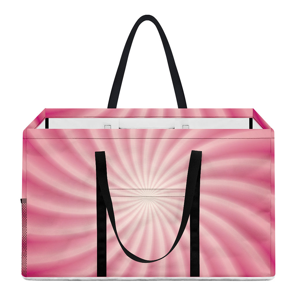 Pink Whirlpool Spiral Print Utility Tote Bag
