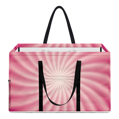 Pink Whirlpool Spiral Print Utility Tote Bag