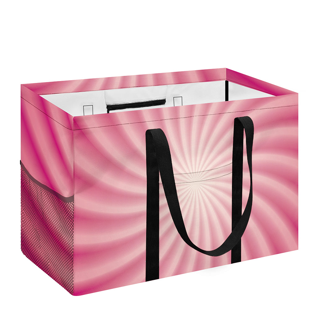 Pink Whirlpool Spiral Print Utility Tote Bag