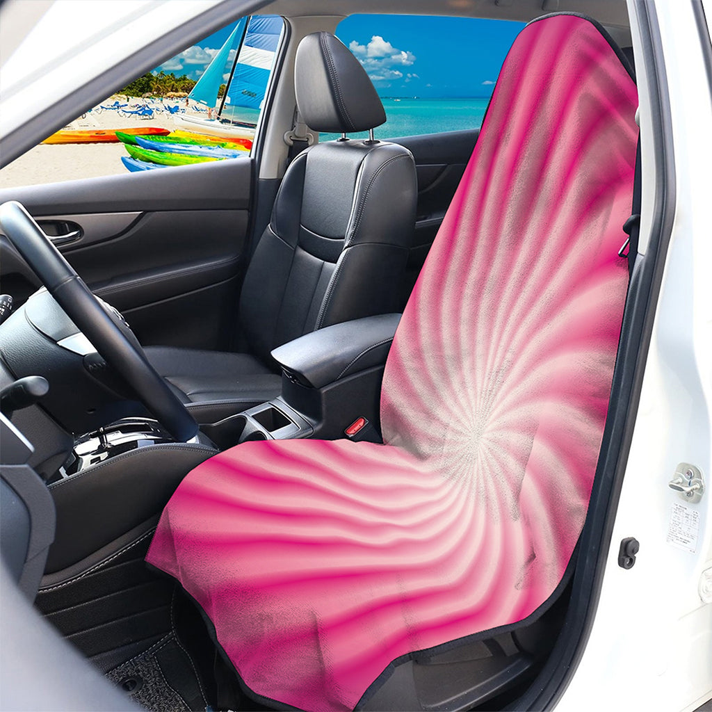 Pink Whirlpool Spiral Print Waterproof Car Seat Cover