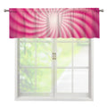Pink Whirlpool Spiral Print Window Valance