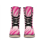 Pink Whirlpool Spiral Print Winter Boots