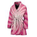 Pink Whirlpool Spiral Print Women's Bathrobe