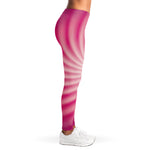 Pink Whirlpool Spiral Print Women's Leggings