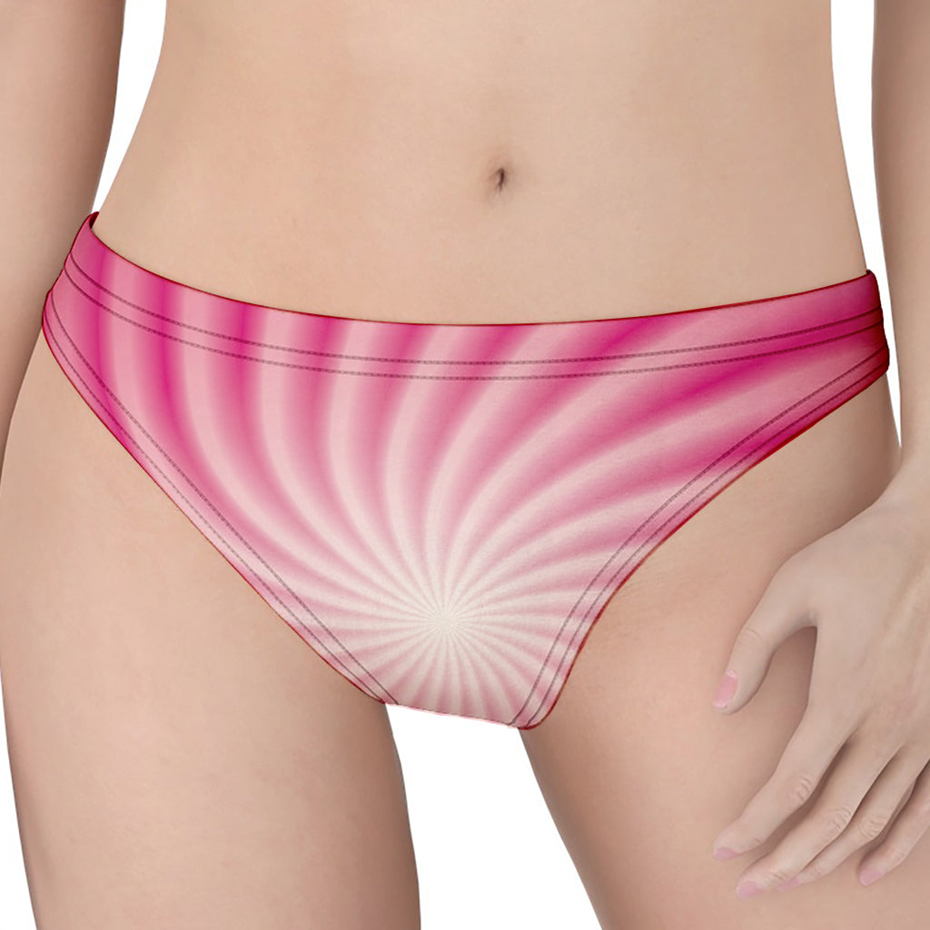 Pink Whirlpool Spiral Print Women's Thong