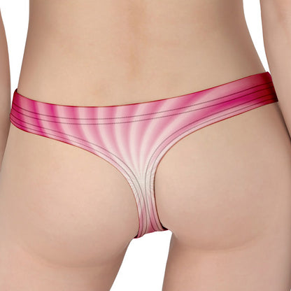 Pink Whirlpool Spiral Print Women's Thong