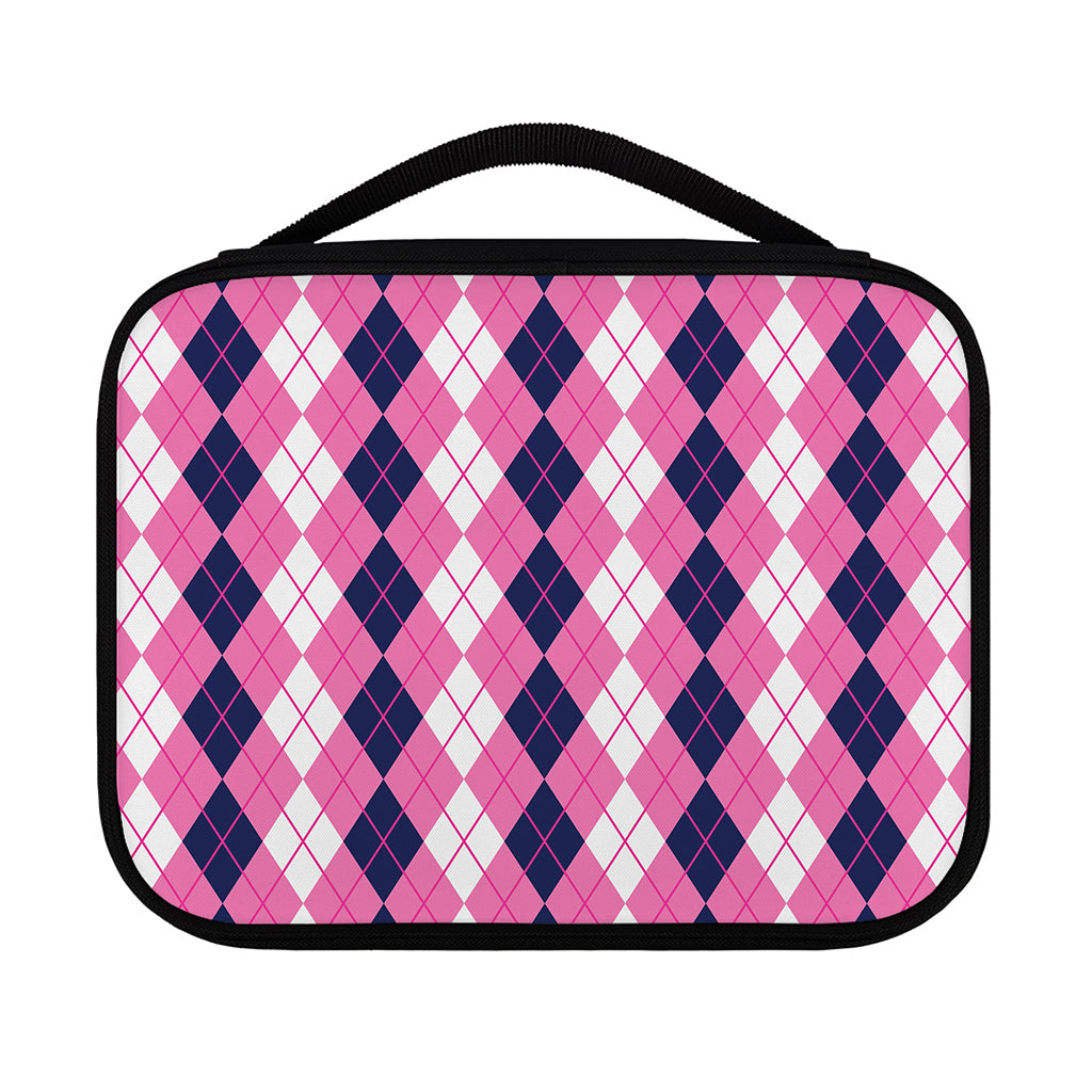 Pink White And Blue Argyle Pattern Print Classic Bible Case