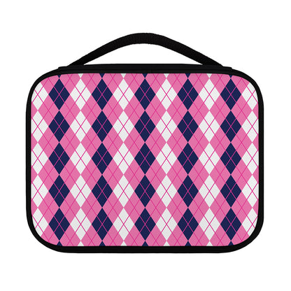 Pink White And Blue Argyle Pattern Print Classic Bible Case