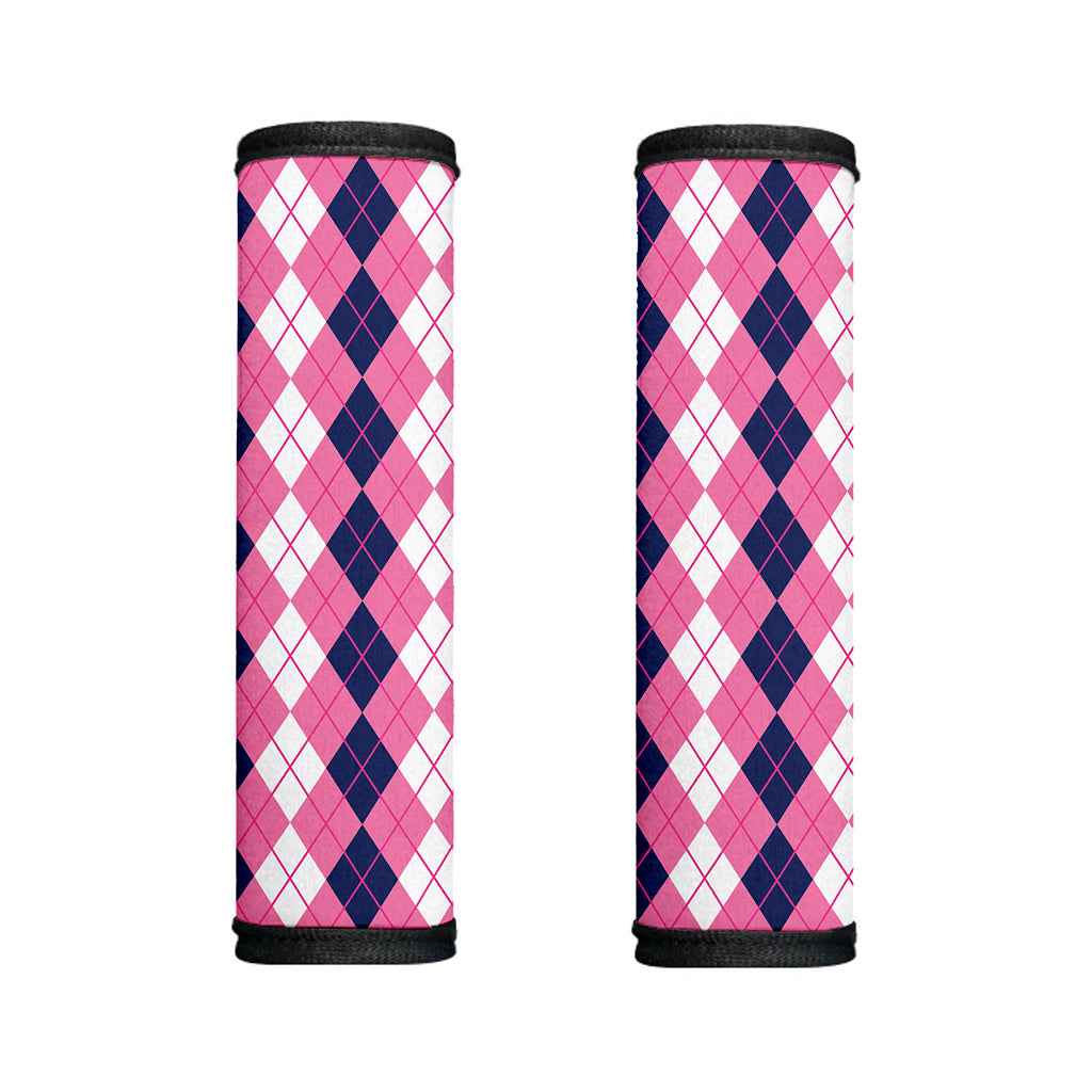 Pink White And Blue Argyle Pattern Print Handle Covers