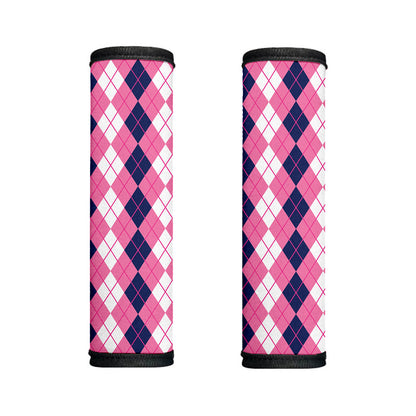 Pink White And Blue Argyle Pattern Print Handle Covers