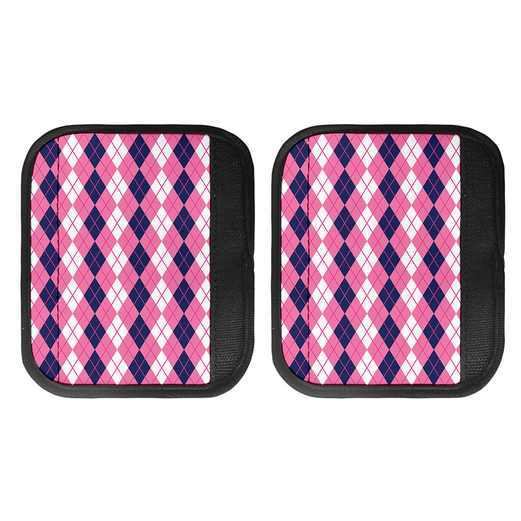 Pink White And Blue Argyle Pattern Print Handle Covers