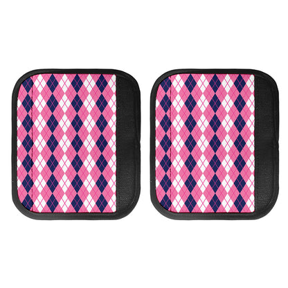 Pink White And Blue Argyle Pattern Print Handle Covers