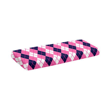 Pink White And Blue Argyle Pattern Print Piano Keyboard Cover
